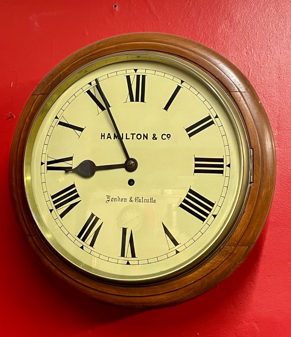 Large dial fusee wall clock