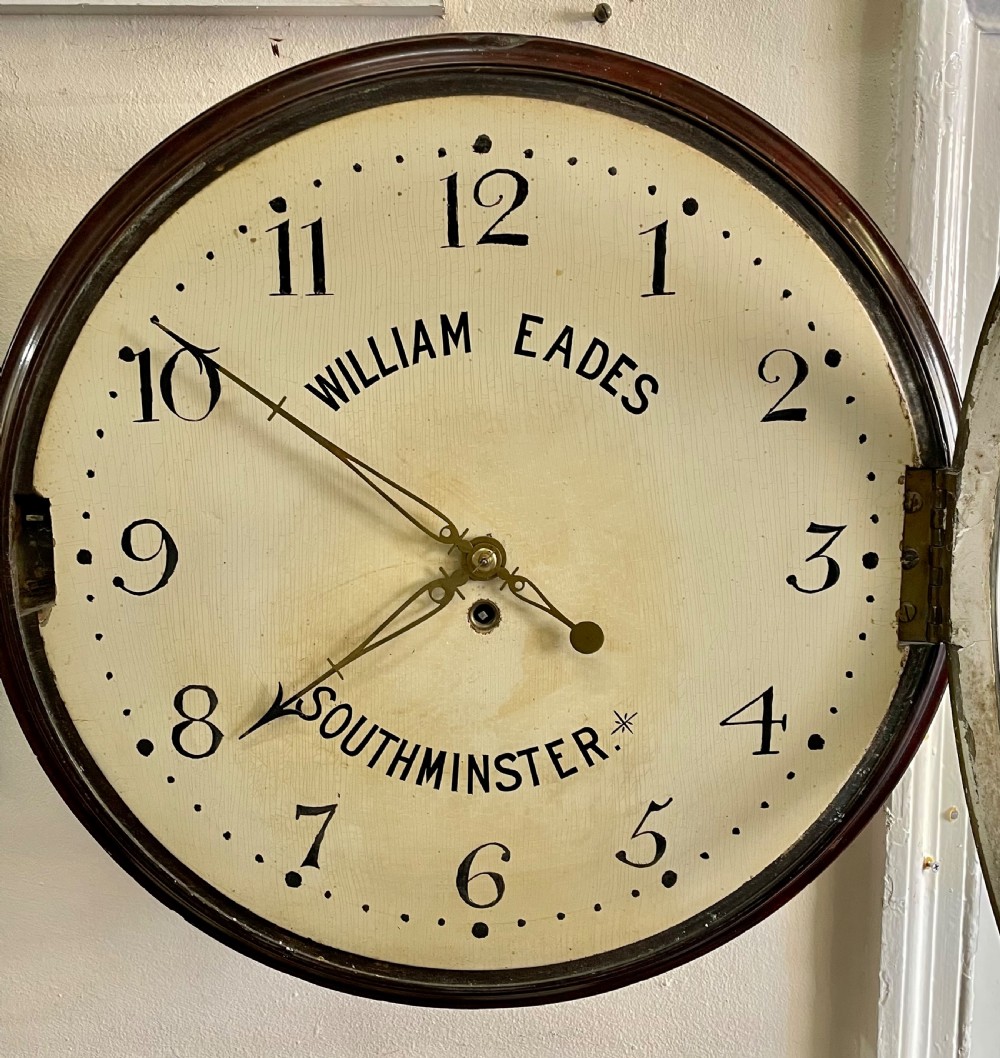 Large wooden dial wall clock View III