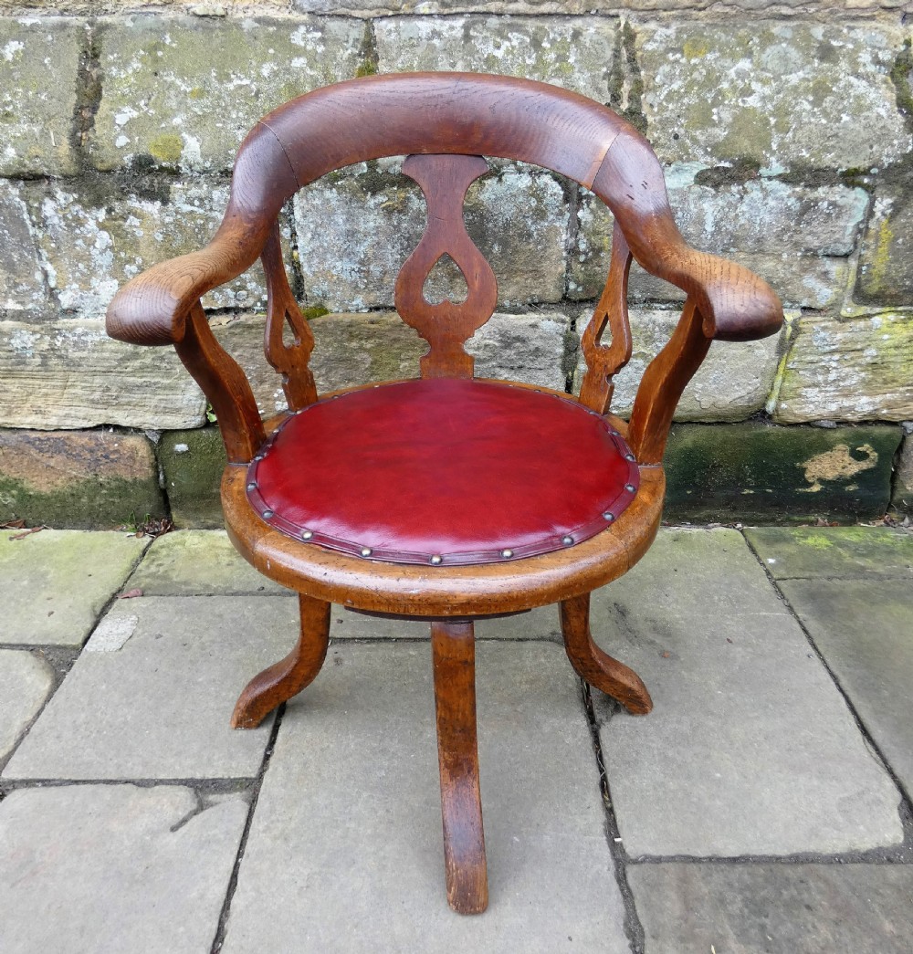 oak swivel desk chair 