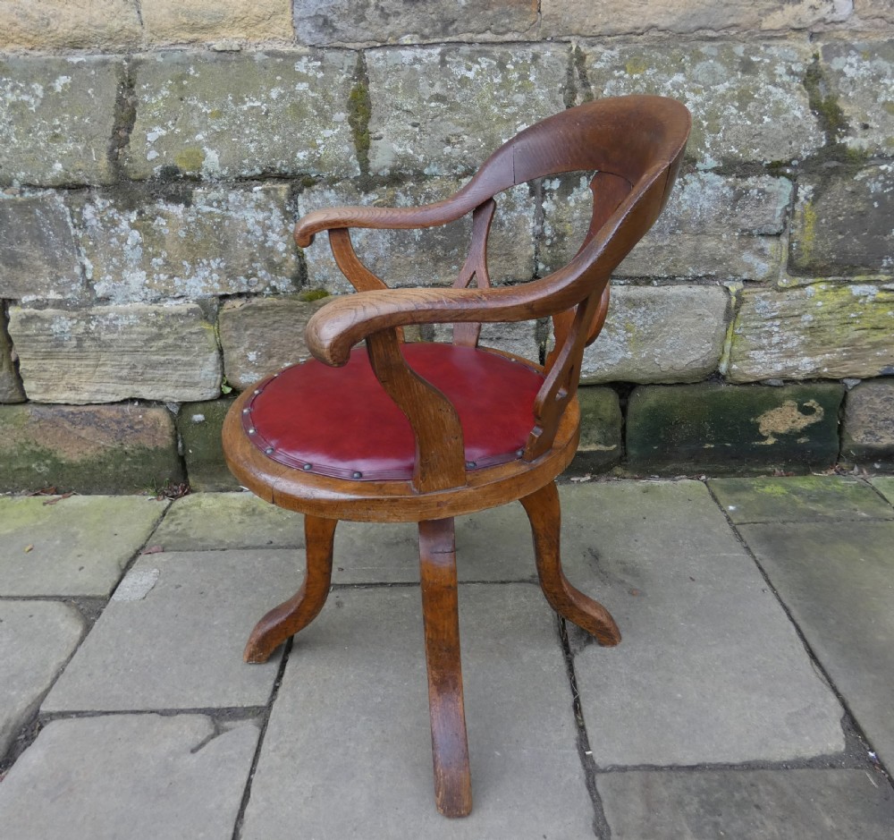 oak swivel desk chair  View IV