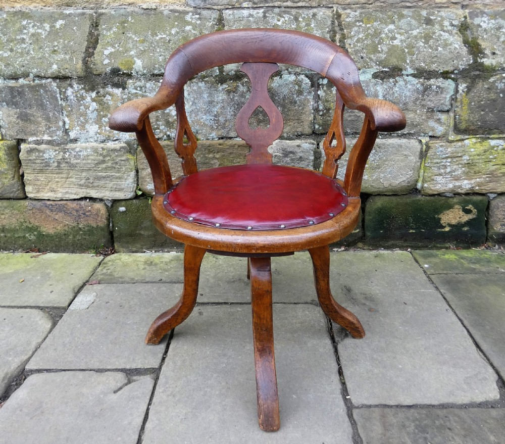 oak swivel desk chair  View VI