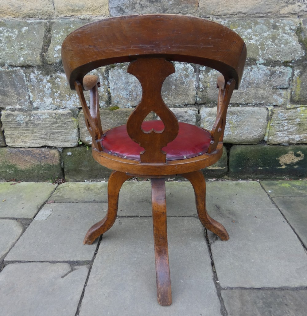 oak swivel desk chair  View VII