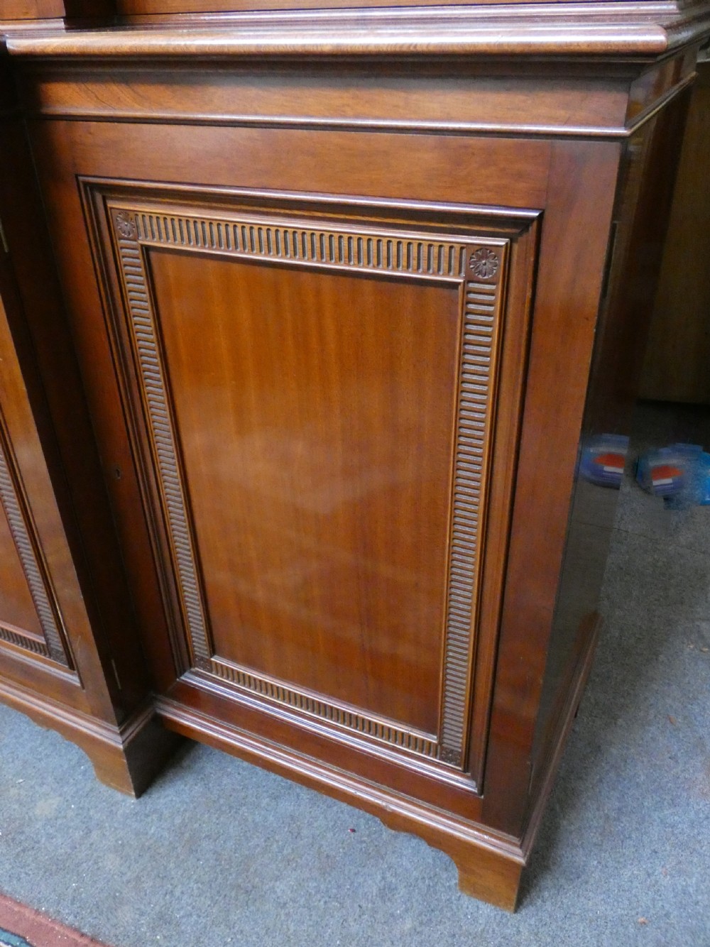 mahogany breakfront bookcase - J&T Scott, Edinburgh View VI