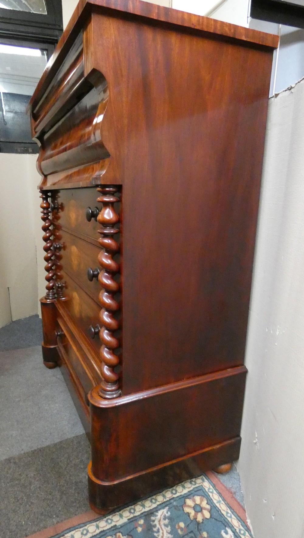 large mahogany Scottish chest of drawers / scotch chest of drawers View III