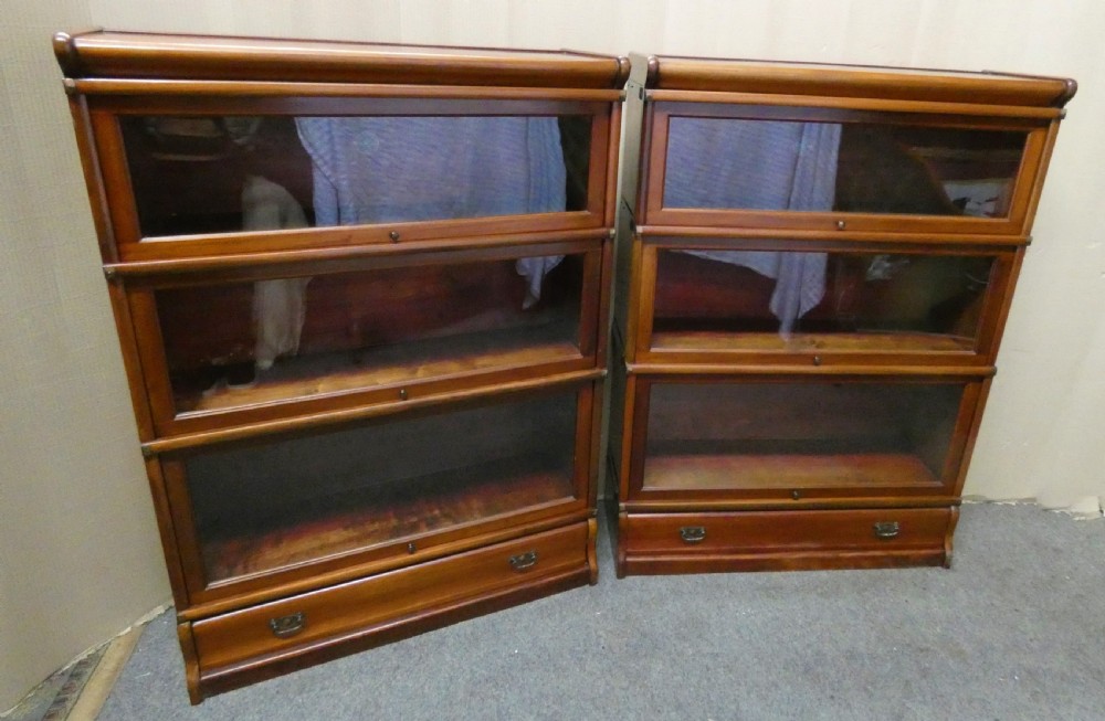 pair of mahogany Globe Wernicke bookcases