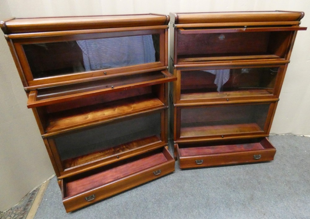 pair of mahogany Globe Wernicke bookcases View IV