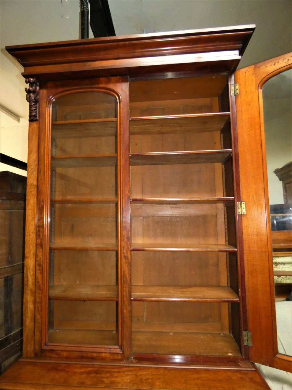 tall mahogany bookcase View IV
