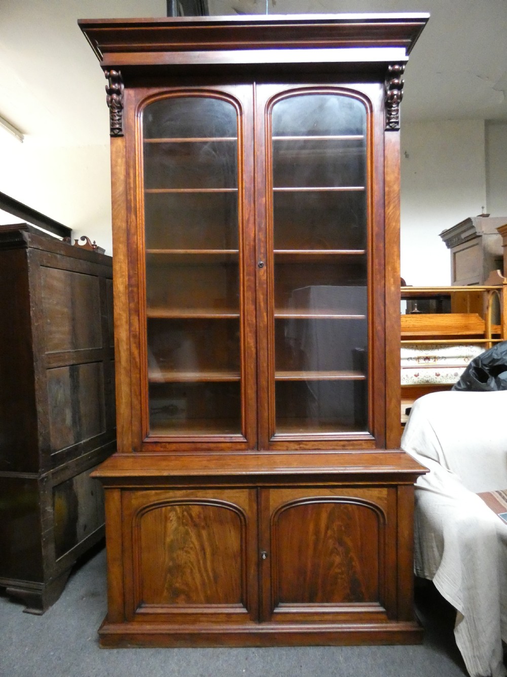 tall mahogany bookcase View VI