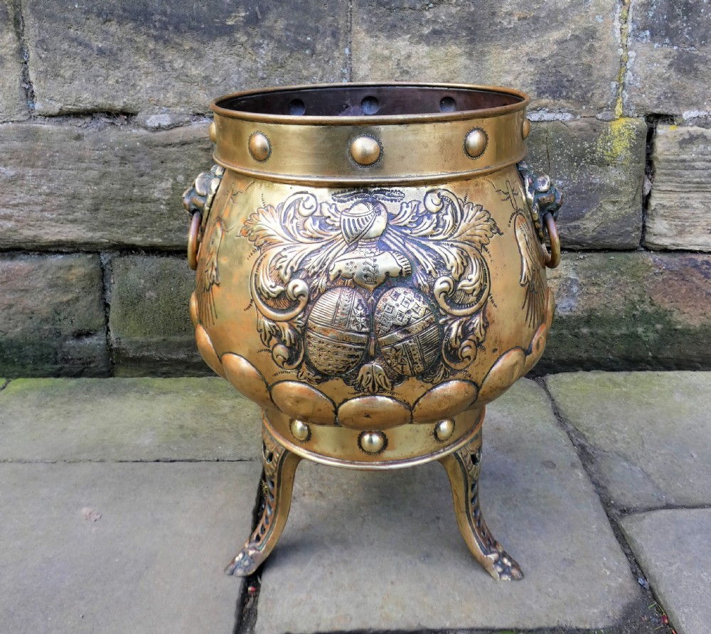 large brass jardinière / planter