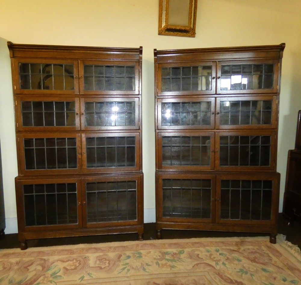 pair of oak stacking bookcases - Minty Of Oxford View IV