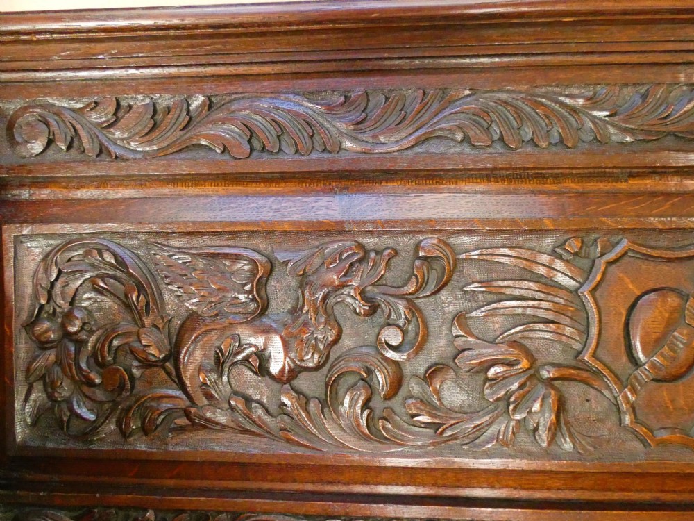 carved oak settle View X