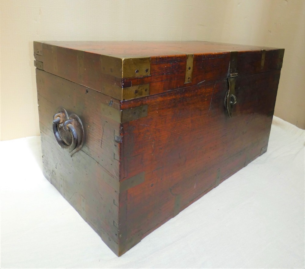 brass bound military trunk View III