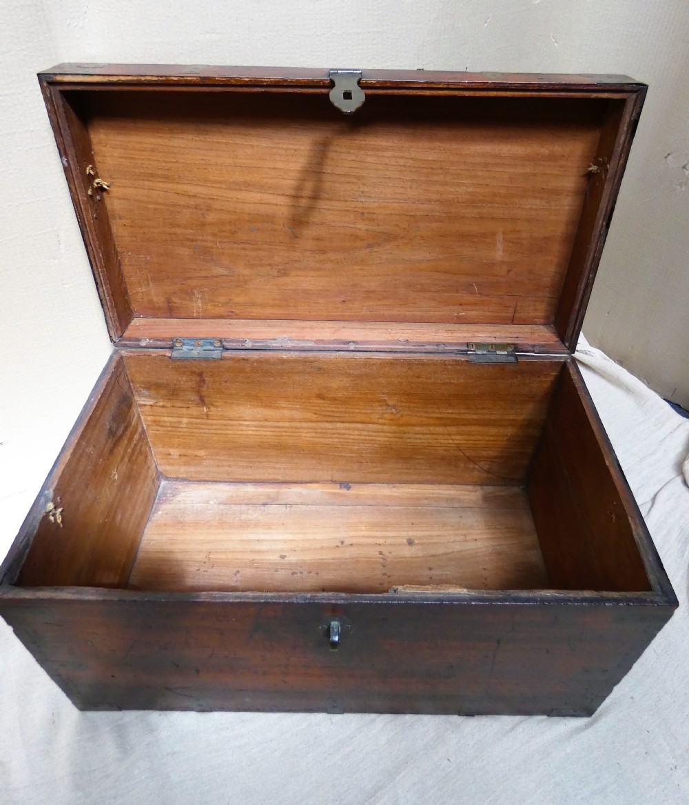 brass bound military trunk View VII