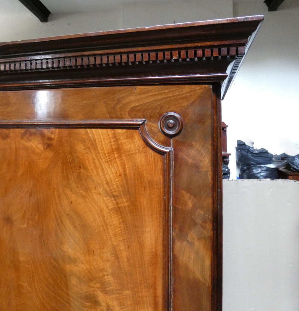 Georgian mahogany linen press  View V