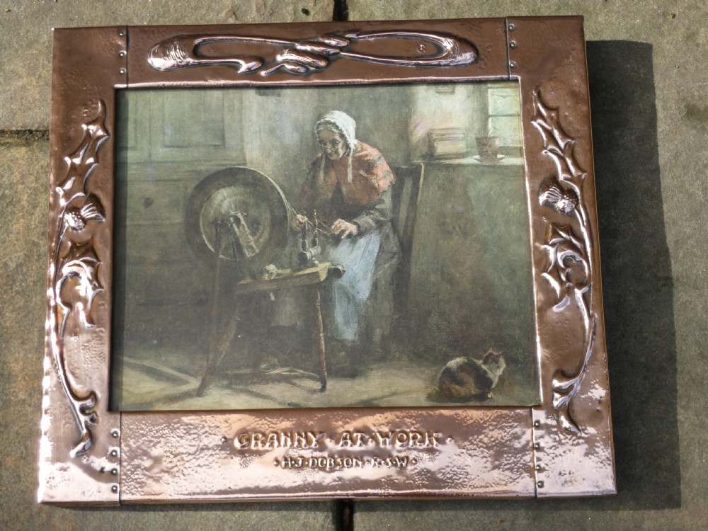 Arts & Crafts copper framed prints by HJ Dobson View VI