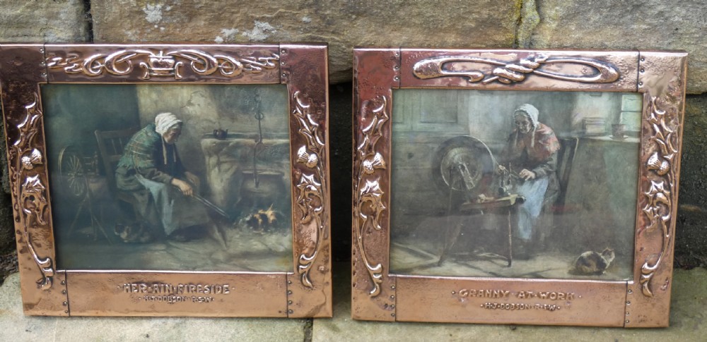Arts & Crafts copper framed prints by HJ Dobson View VIII