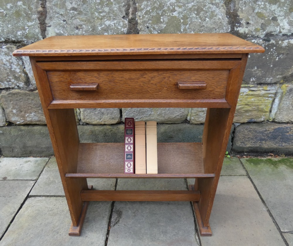 Arts & Crafts oak Cotswold School side table View V