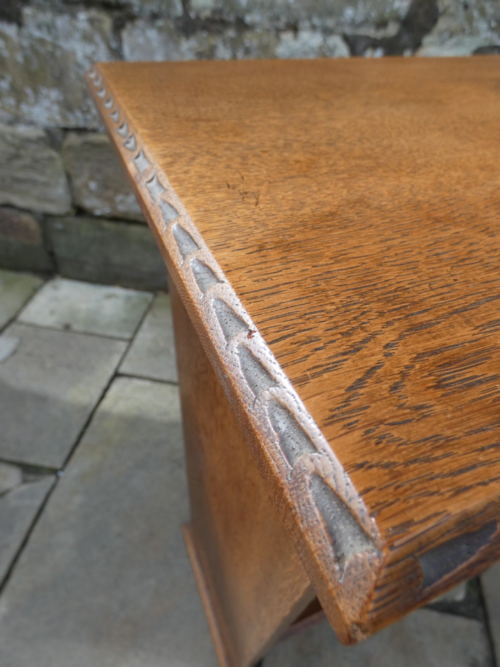 Arts & Crafts oak Cotswold School side table View VII