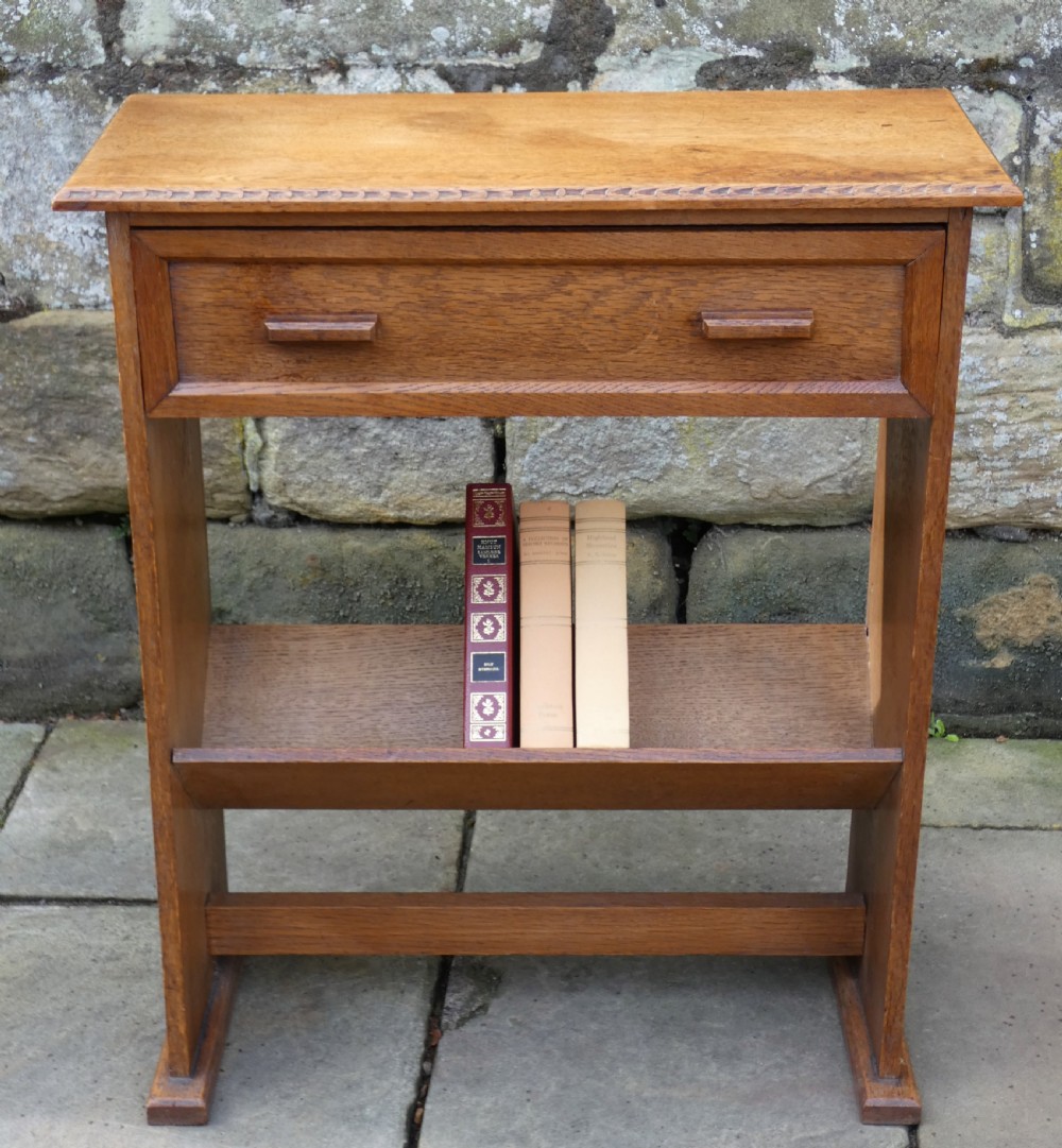 Arts & Crafts oak Cotswold School side table View VIII