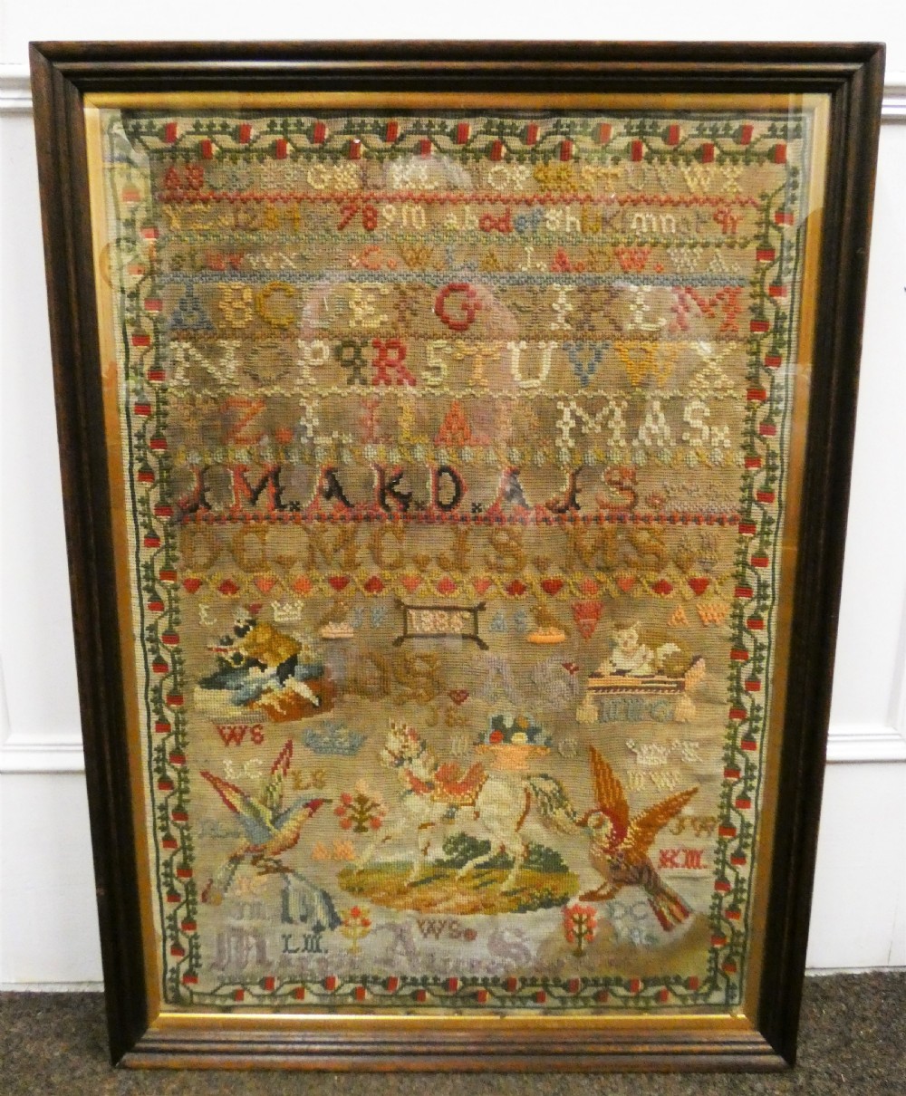 Large Victorian sampler - unusual subjects View VII