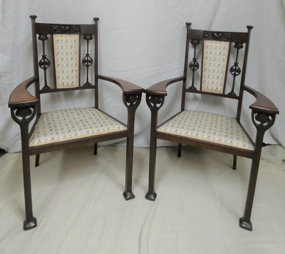 pair of Art Nouveau chairs