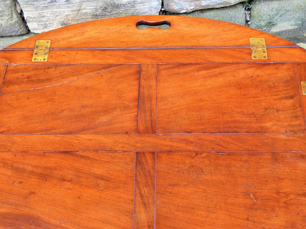 mahogany folding butlers tray on stand View VI