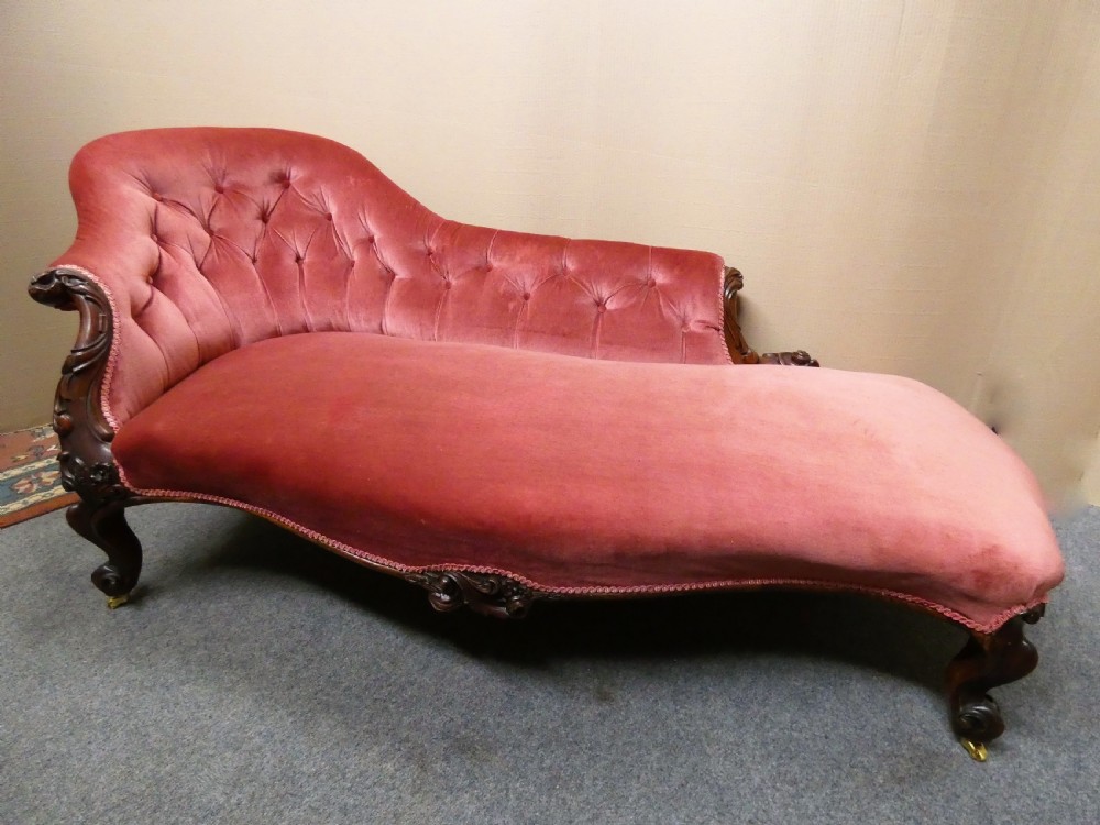Pair of Victorian chaise longue View III