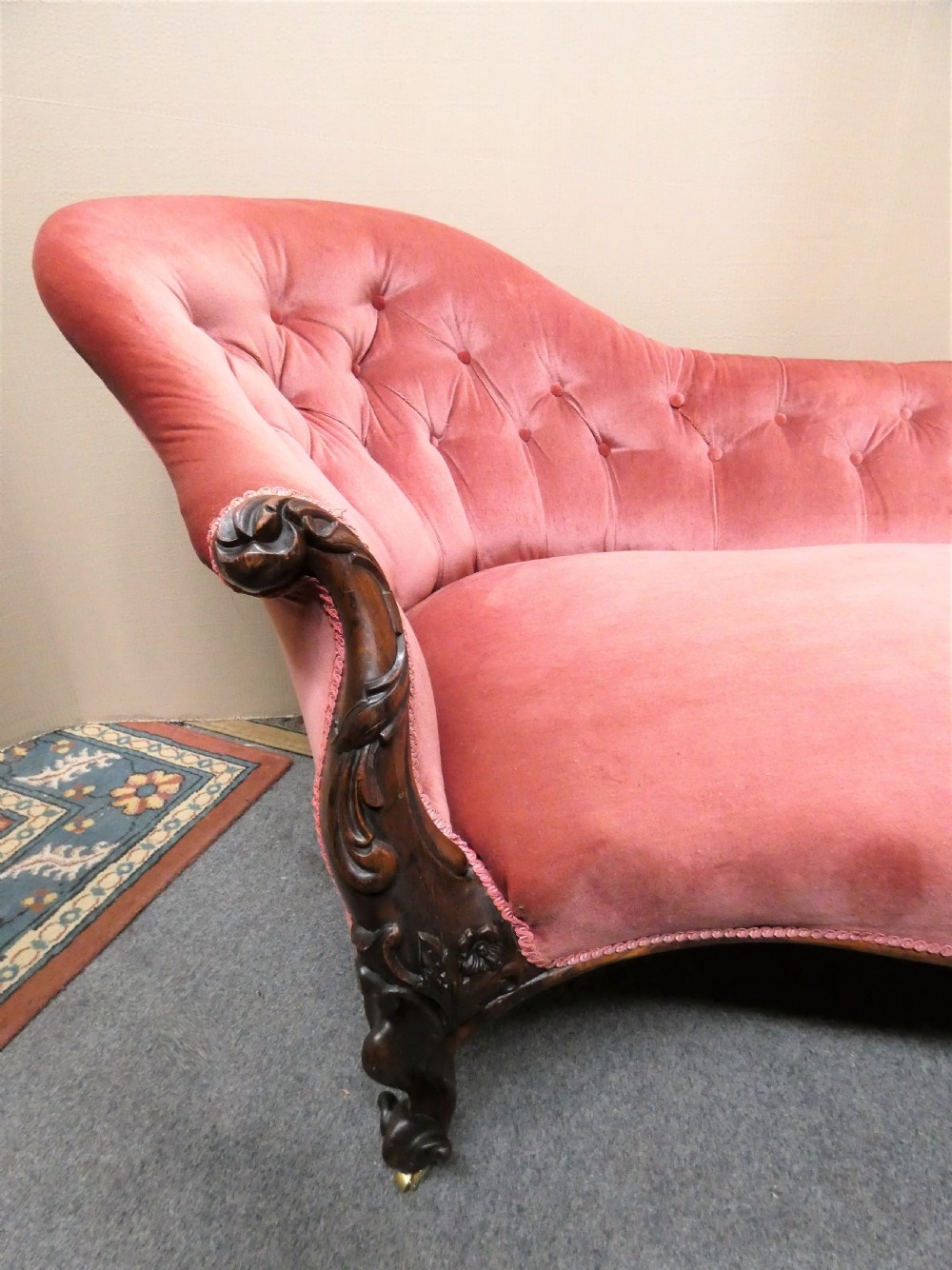 Pair of Victorian chaise longue View IV
