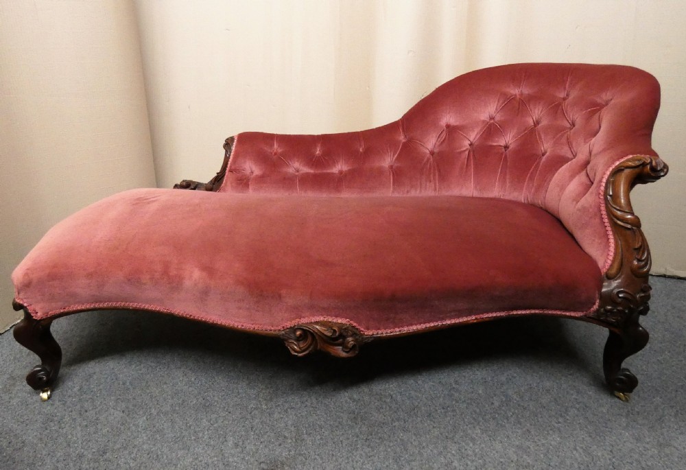 Pair of Victorian chaise longue View V