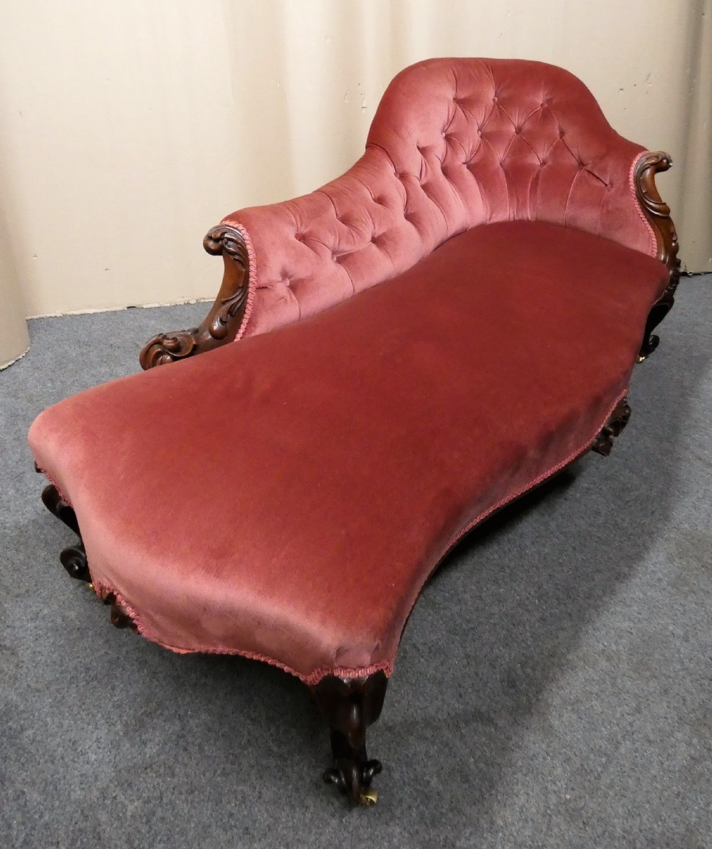 Pair of Victorian chaise longue View VI
