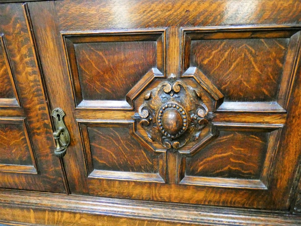 Tall oak cabinet bookcase View IX