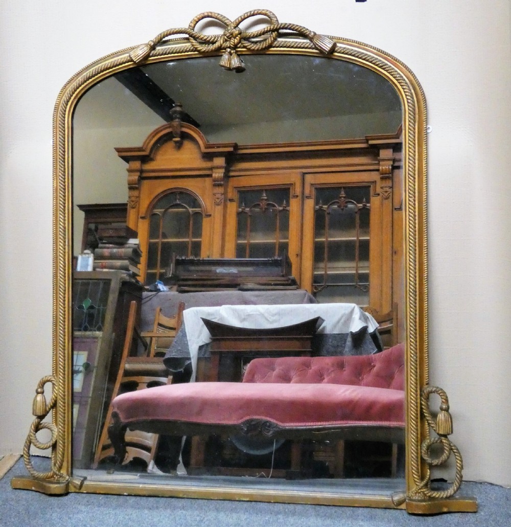 large giltwood overmantel mirror / overmantle mirror View VI