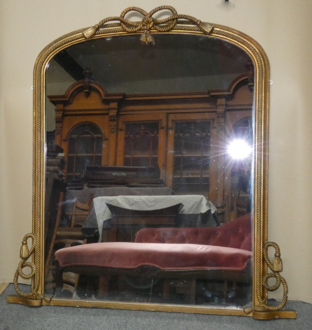 large giltwood overmantel mirror / overmantle mirror View VII