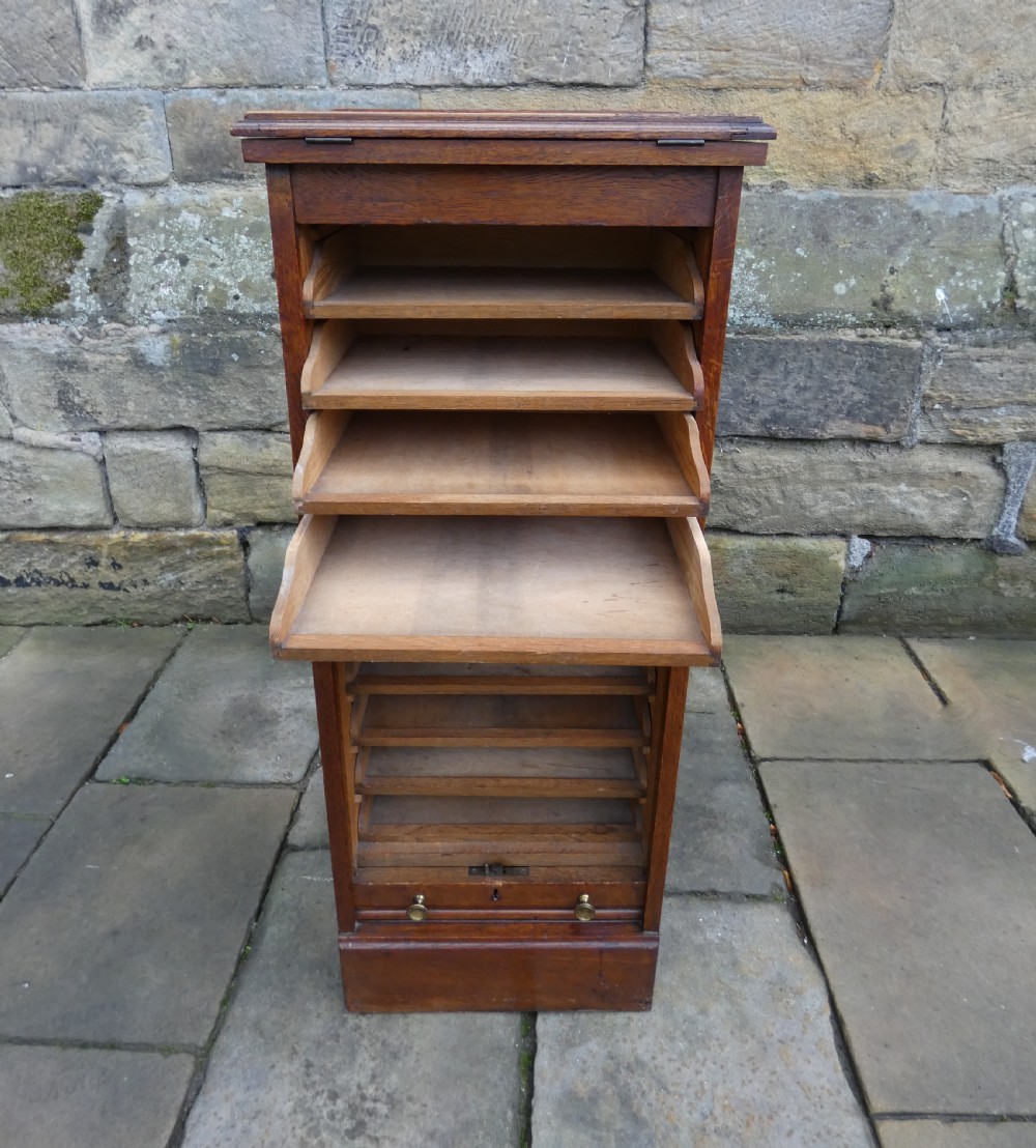 Oak filing cabinet View VII