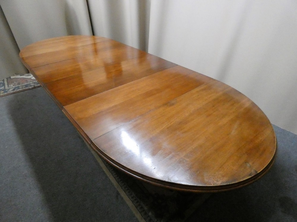 12ft extending oak dining table with 4 leaves View V