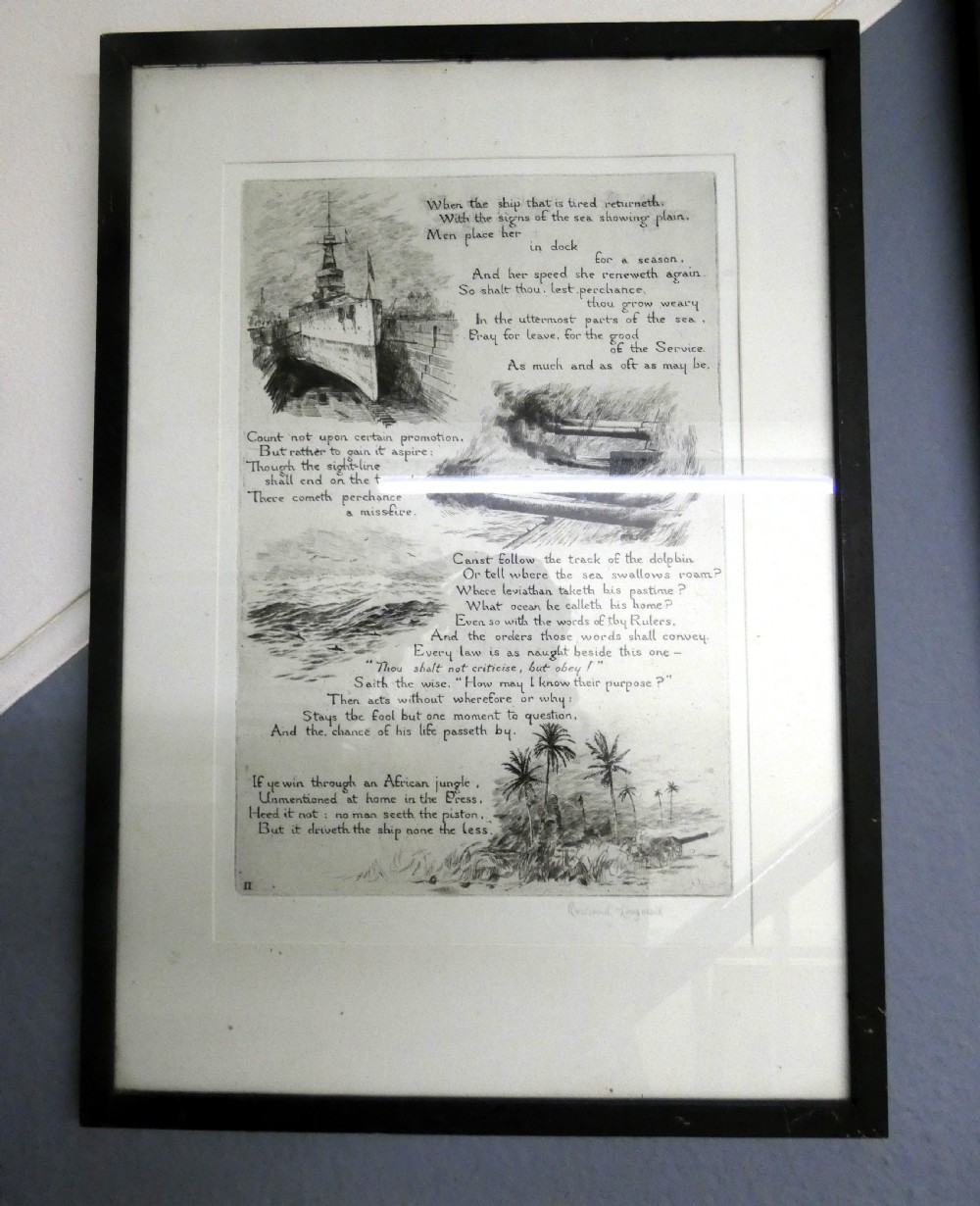 set of 4 Naval etchings - Rowland Langmaid View IV