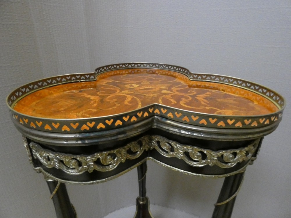 Pair of Napoleon 111 style trefoil tables View IV