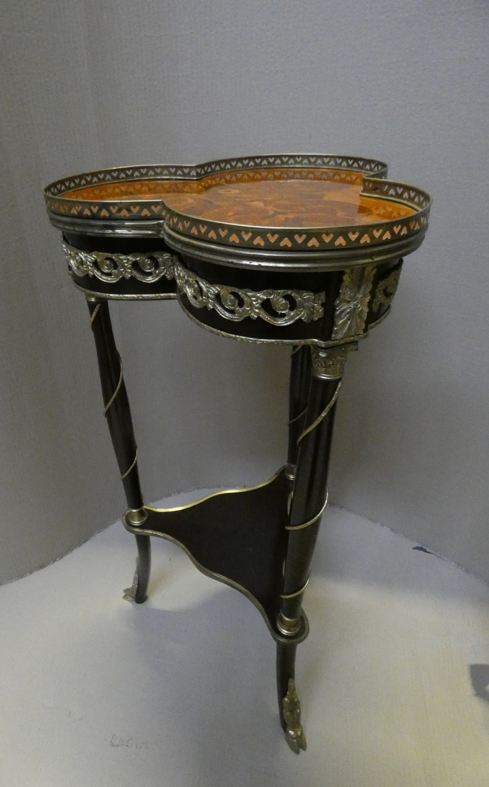 Pair of Napoleon 111 style trefoil tables View V
