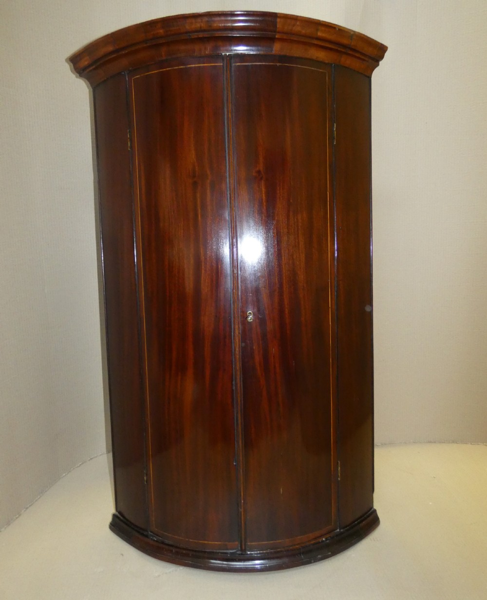 Georgian mahogany corner cupboard View II