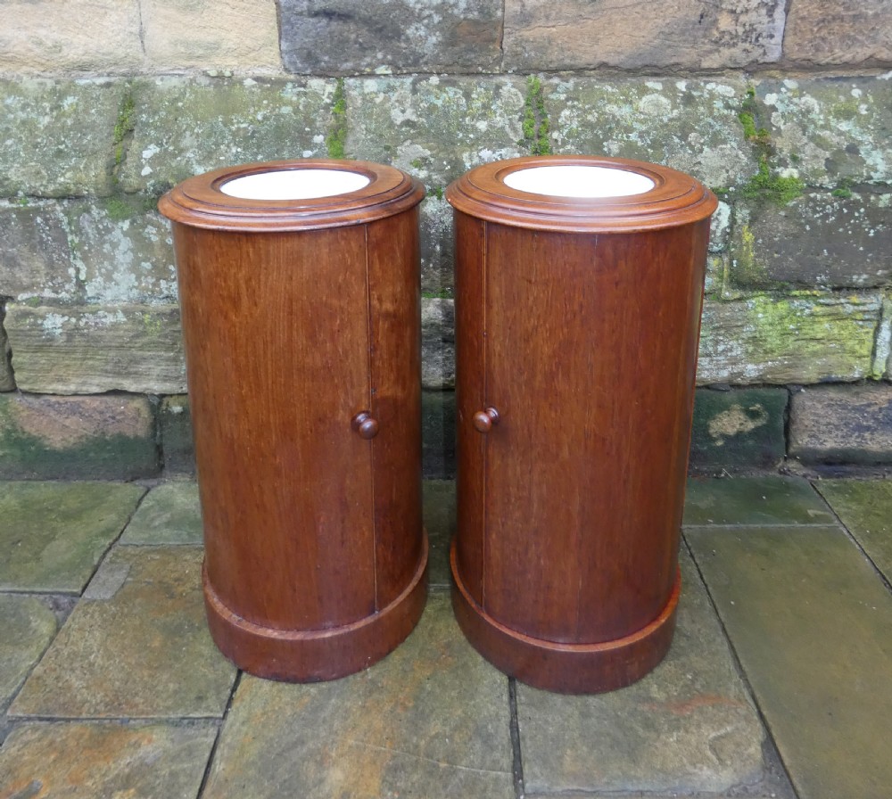 Pair of mahogany bedside cabinets  View II