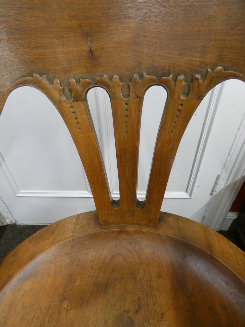 oak revolving desk chair / swivel desk chair View II