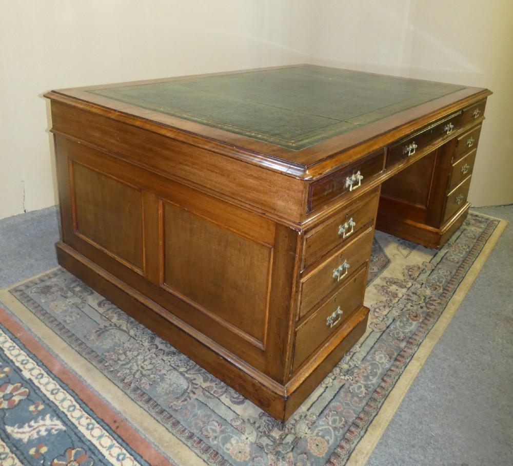 Large mahogany partners desk