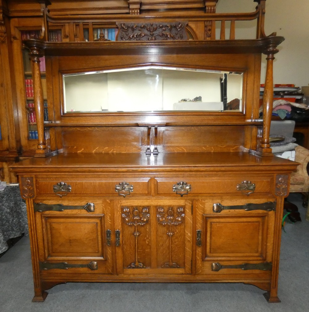 Arts & Crafts Oak sideboard - Gardner & Son Glasgow View VIII