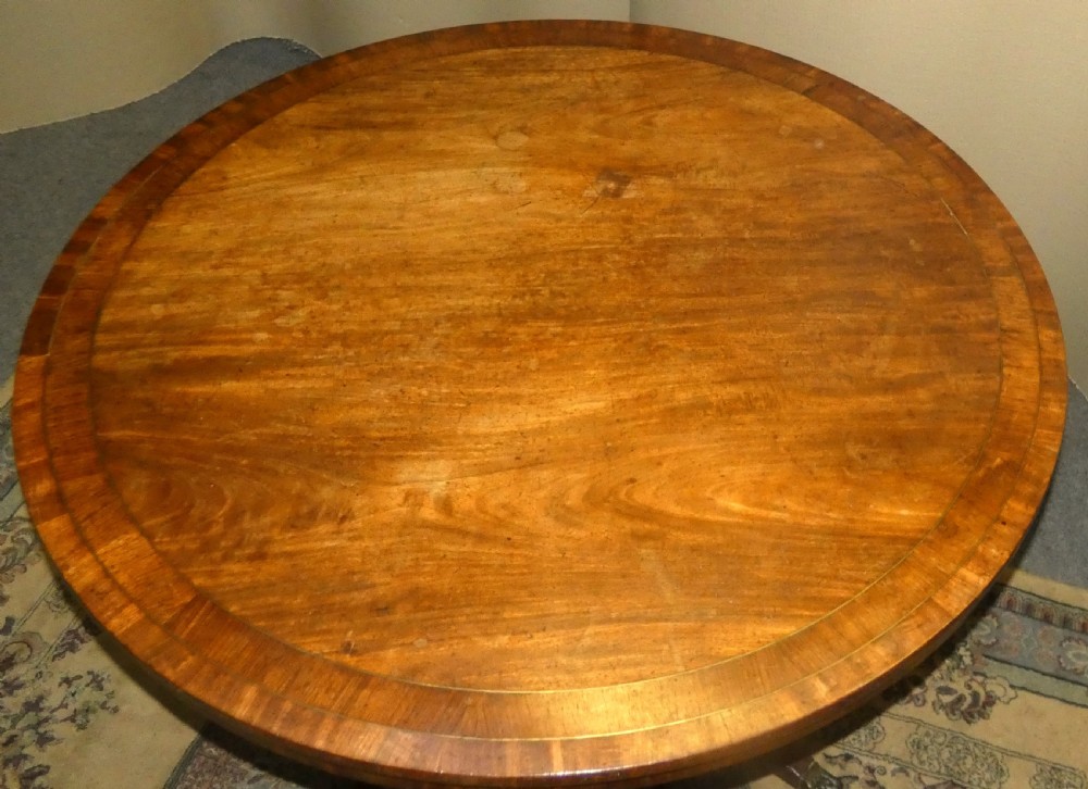 Regency mahogany centre table with brass inlay View VIII