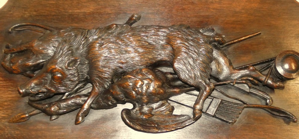 Pair of Black Forest wall plaques View II