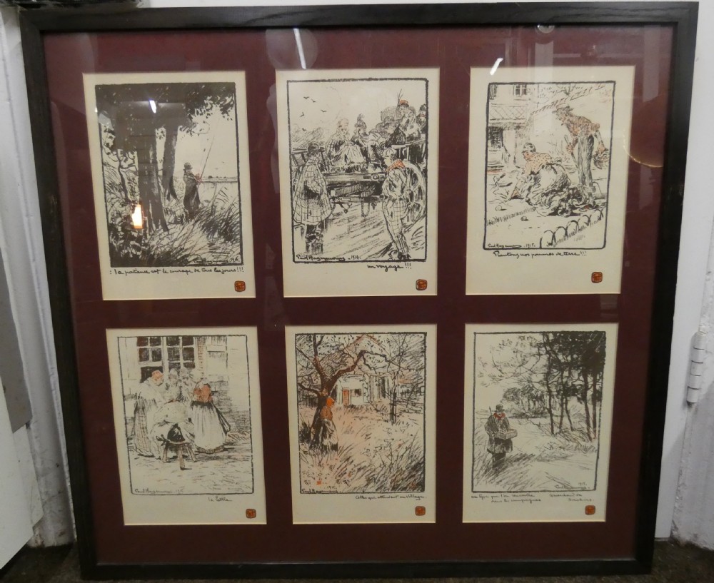 set of 24 WW1 lithographs - Paul Hagemans View III