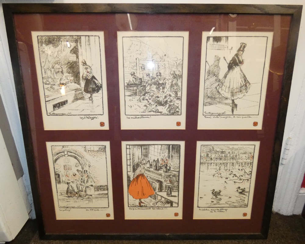 set of 24 WW1 lithographs - Paul Hagemans View IV