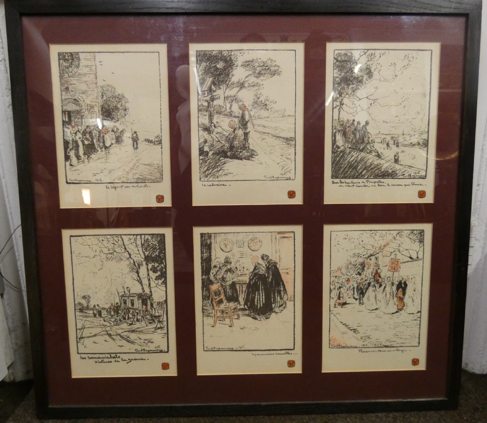 set of 24 WW1 lithographs - Paul Hagemans View V