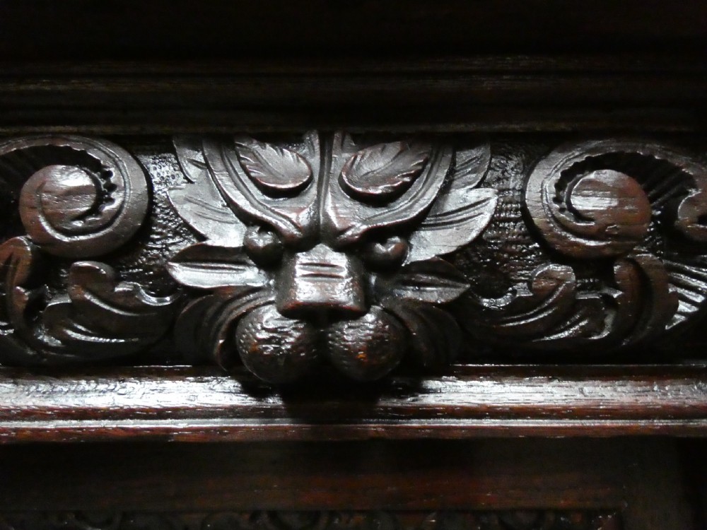carved oak partners desk View VIII