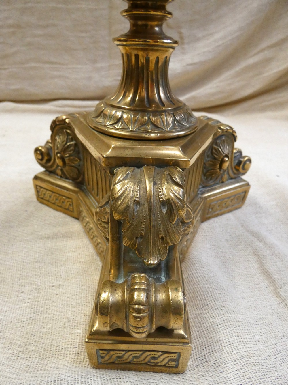 Ornate pair of andirons View III